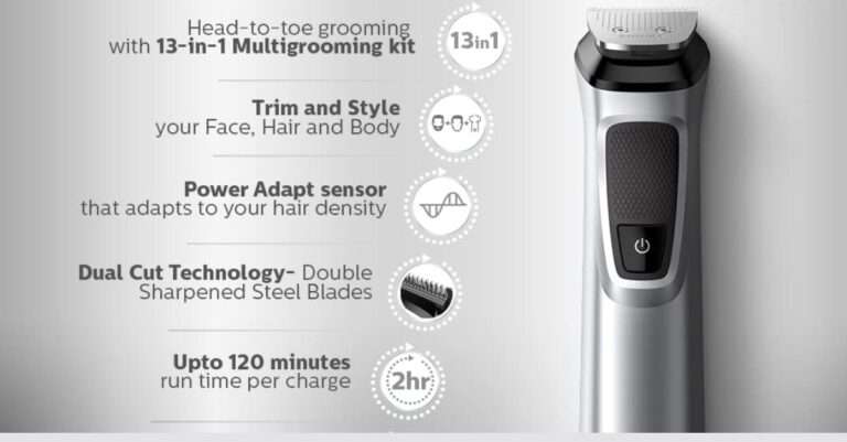 In conclusion, the Philips MG7715 Multi-Grooming Kit is the ultimate grooming solution for men. With its sleek design and durable build quality, the kit is designed to make grooming easy and effortless. The kit includes 15 different tools that are designed to cater to various grooming needs, making it the perfect solution for all your grooming needs. The kit also features a rechargeable lithium-ion battery that provides up to 120 minutes of cordless use, making it perfect for use on the go. The ease of use, price and value, customer service, and warranty are also noteworthy. If you are looking for the ultimate grooming solution, look no further than the Philips MG7715 Multi-Grooming Kit.